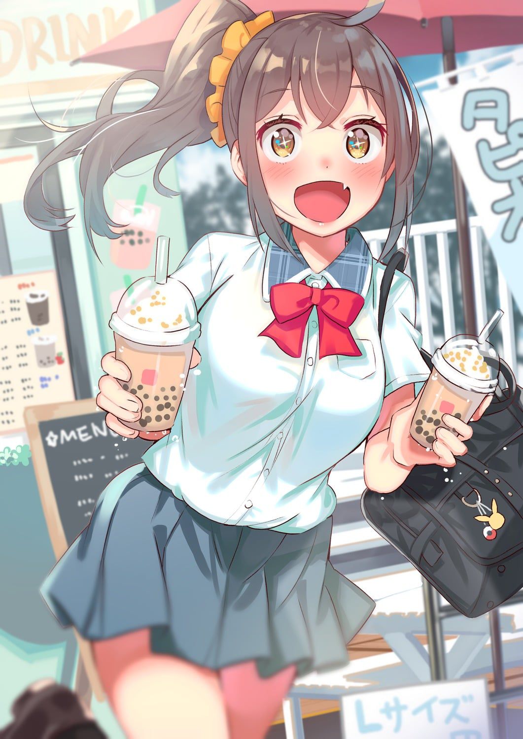 Beautiful girls in uniform are also on summer vacation, so why not two-dimensional! Such an image feature ♪ 42