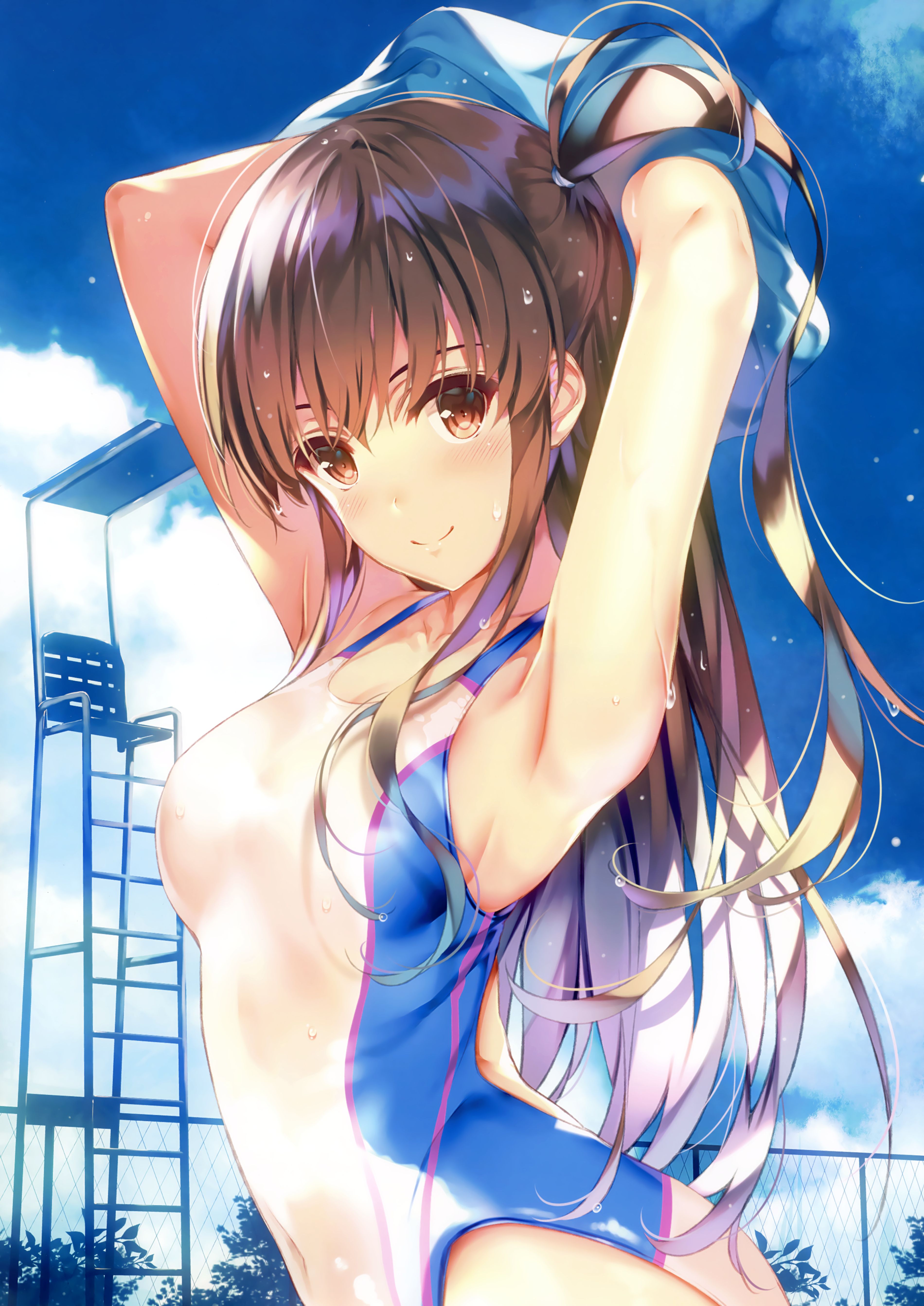 Erotic anime summary Erotic image collection of wet sheer beauty and beautiful girls who are transparent in various ways [50 sheets] 34