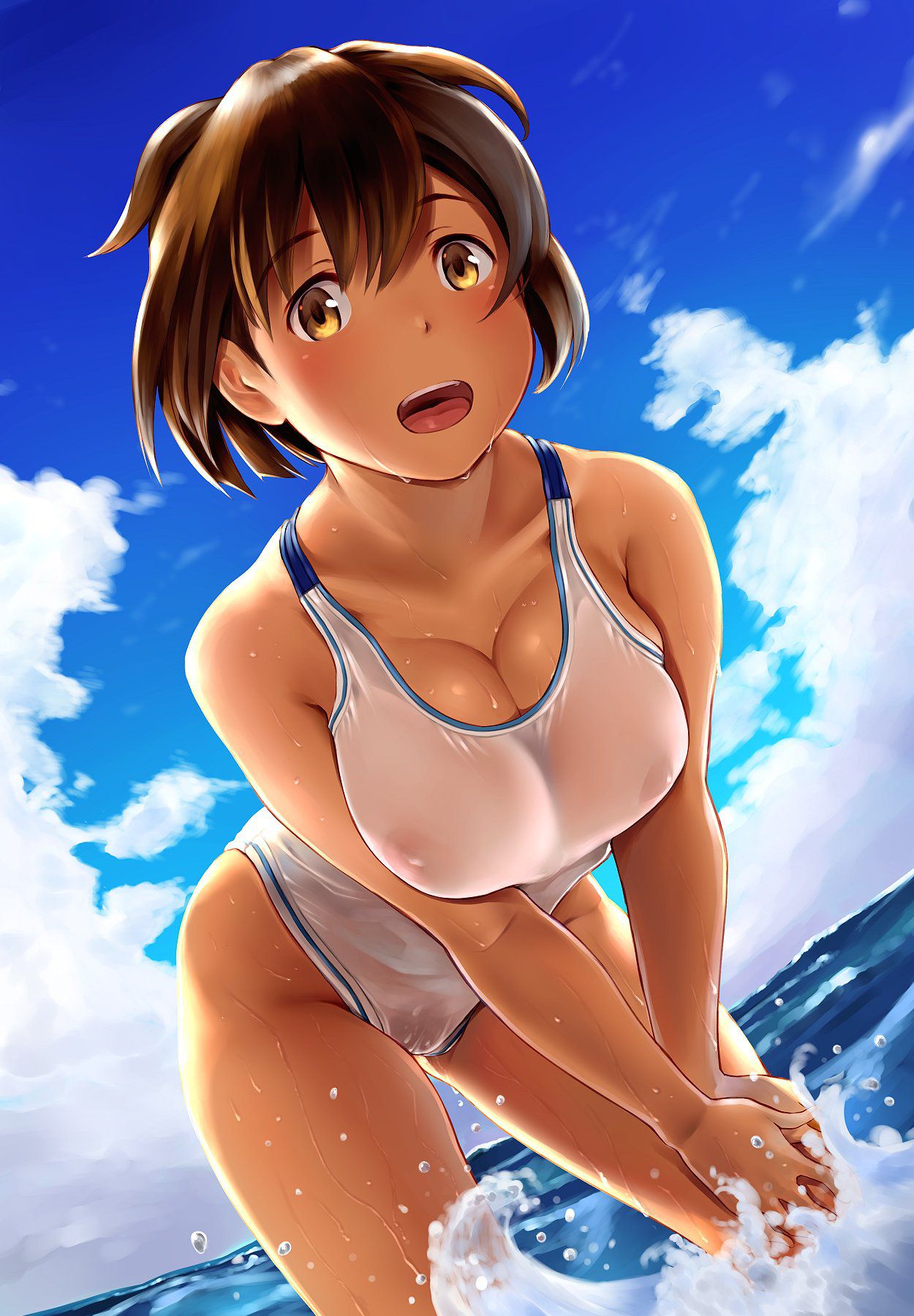 Erotic anime summary Erotic image collection of wet sheer beauty and beautiful girls who are transparent in various ways [50 sheets] 50