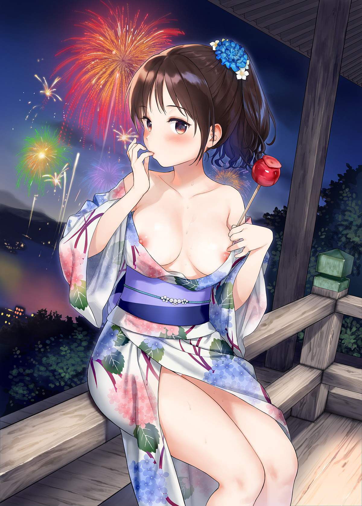 "Dressed like this... Going ♡ around the summer festival together, and then × ...? Image ♪ of yukata Kanojo 20