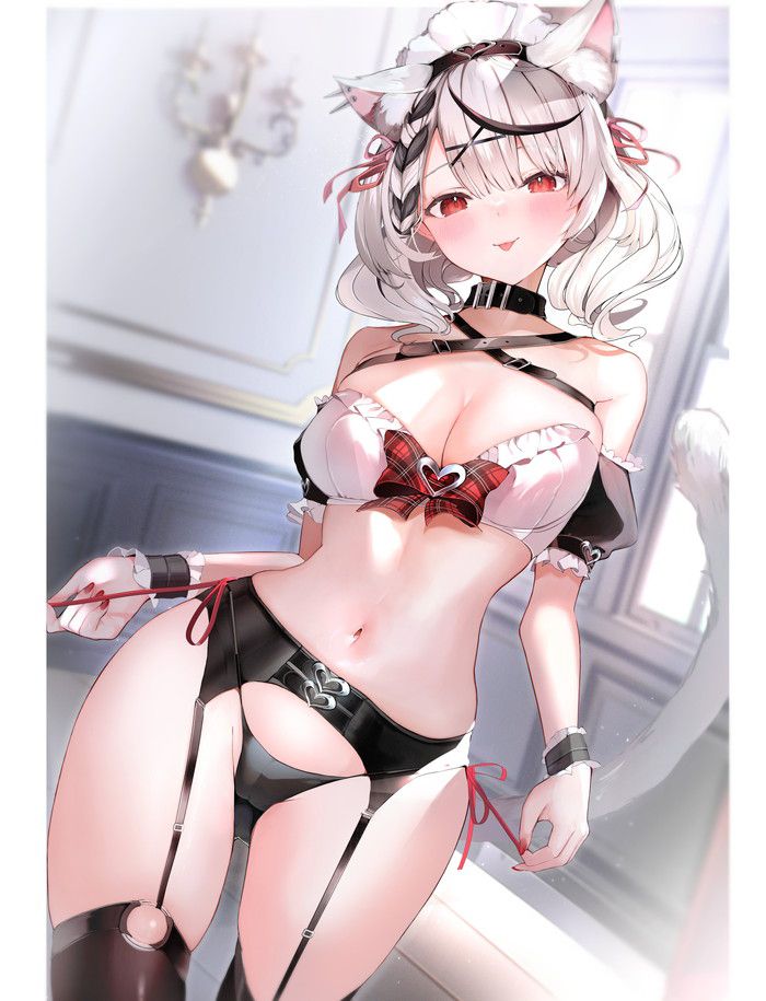 Please give me a little erotic image of a gray-haired girl! Part2 1