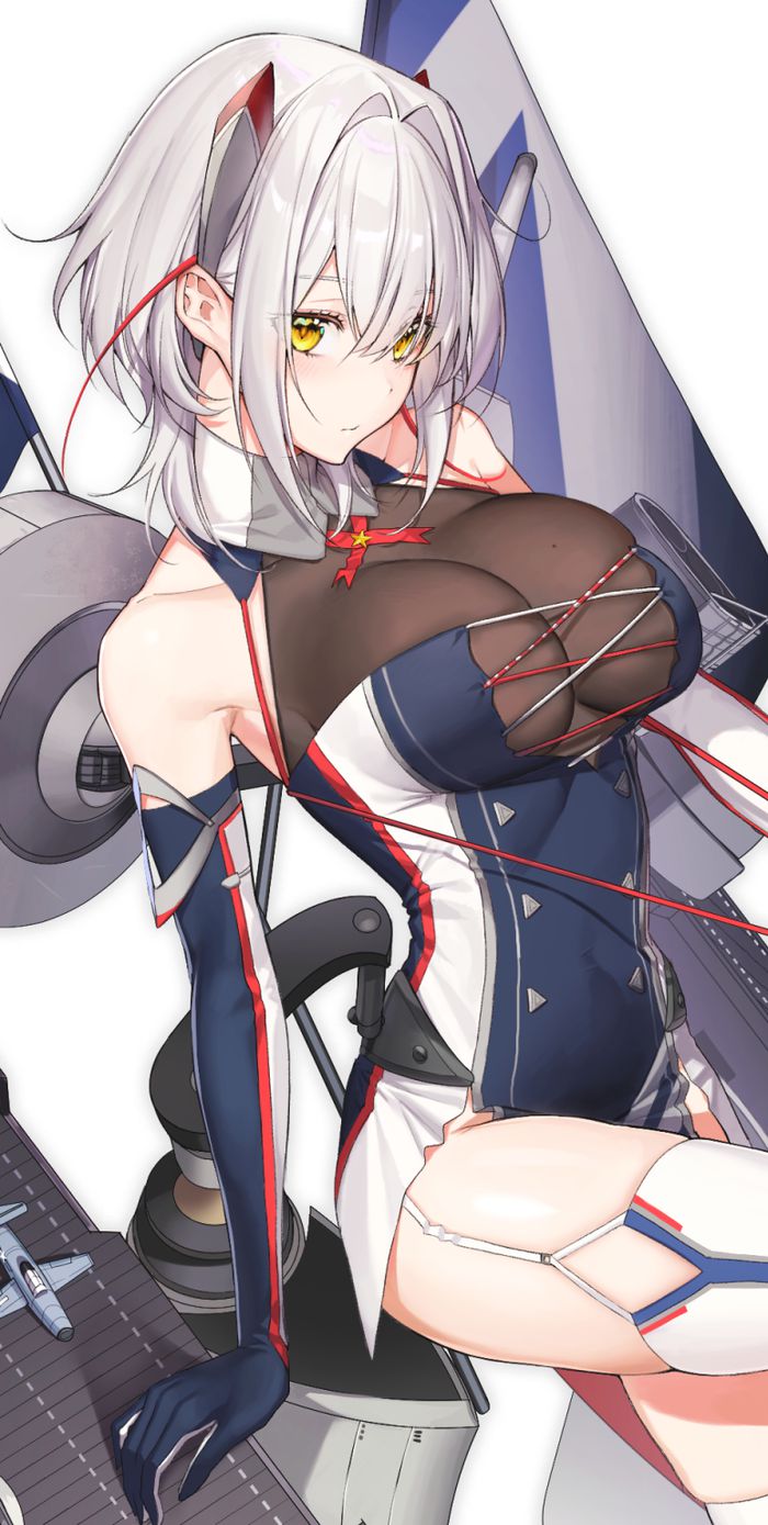 Please give me a little erotic image of a gray-haired girl! Part2 12