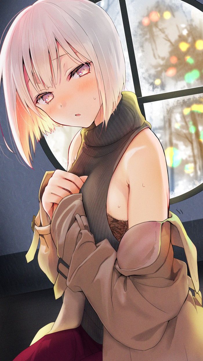 Please give me a little erotic image of a gray-haired girl! Part2 15