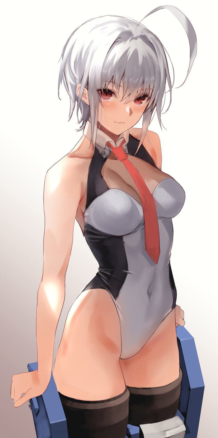 Please give me a little erotic image of a gray-haired girl! Part2 18