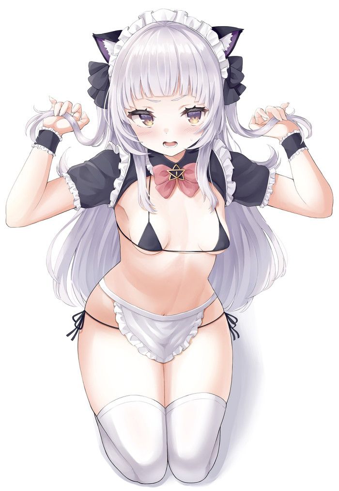 Please give me a little erotic image of a gray-haired girl! Part2 2