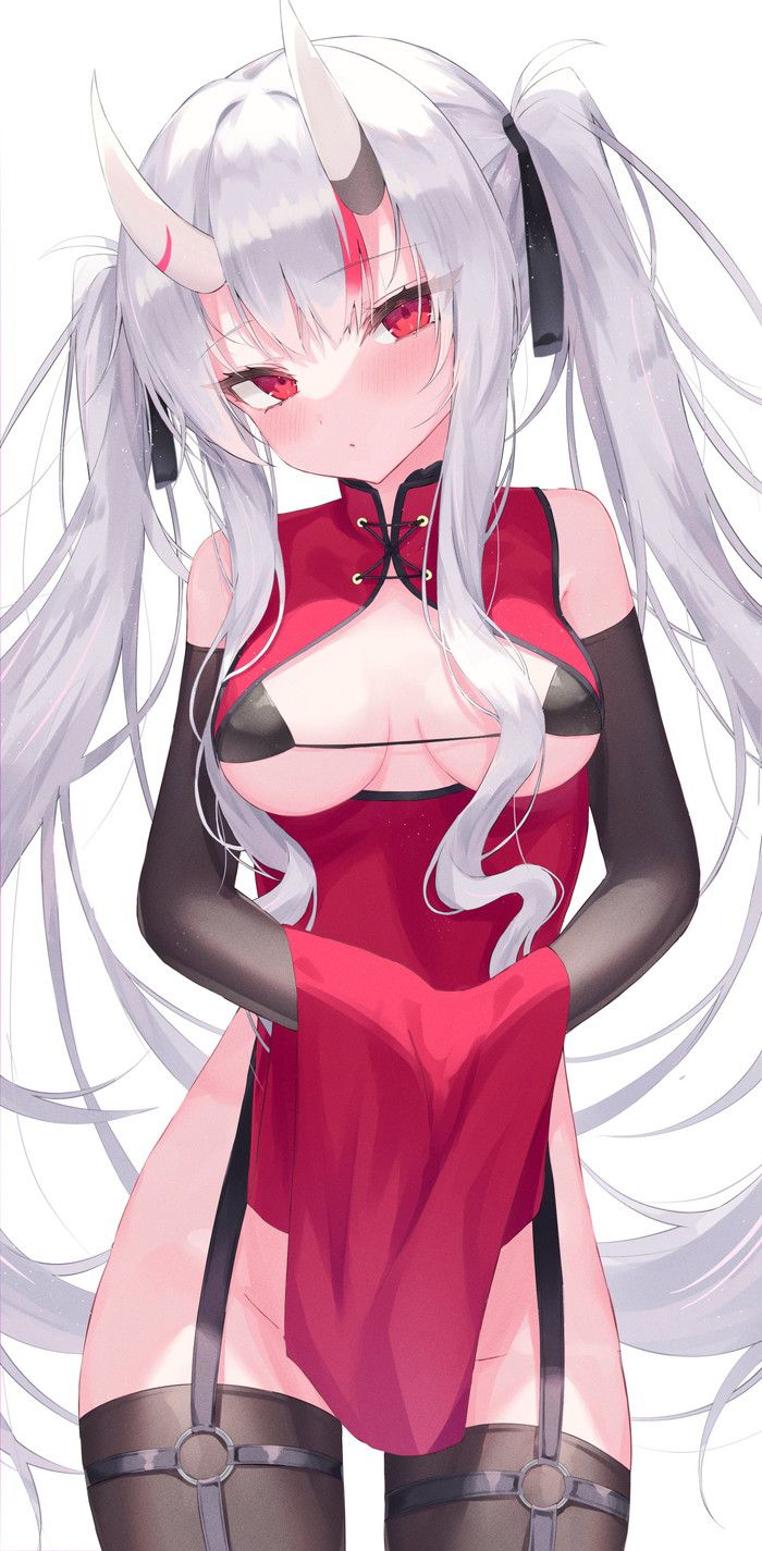 Please give me a little erotic image of a gray-haired girl! Part2 22