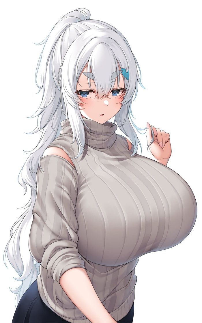 Please give me a little erotic image of a gray-haired girl! Part2 28