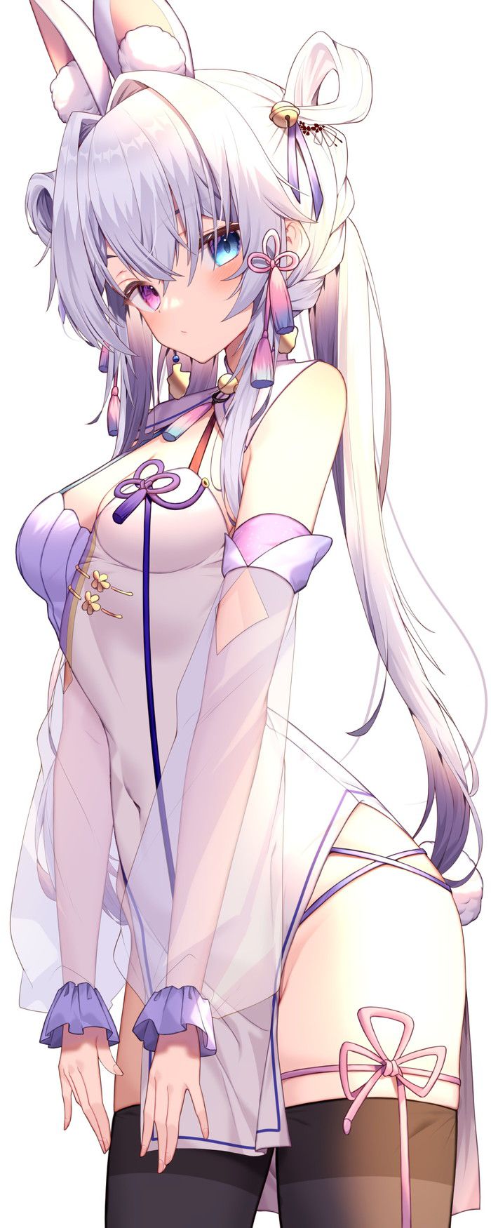 Please give me a little erotic image of a gray-haired girl! Part2 30