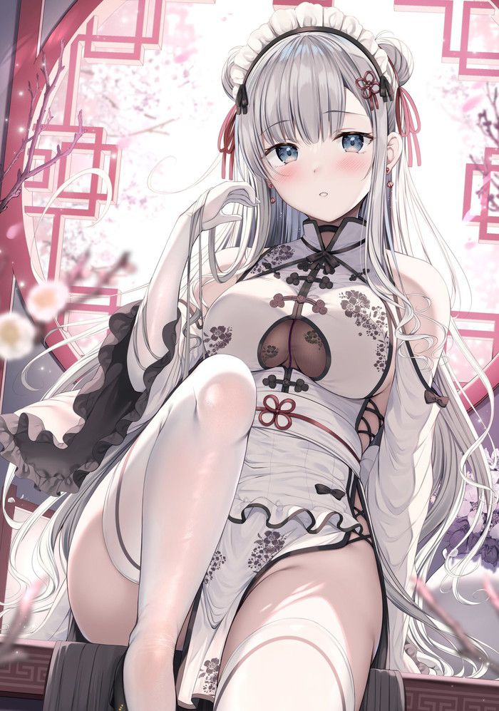 Please give me a little erotic image of a gray-haired girl! Part2 32