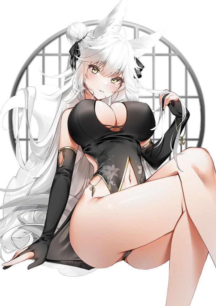 Please give me a little erotic image of a gray-haired girl! Part2 49