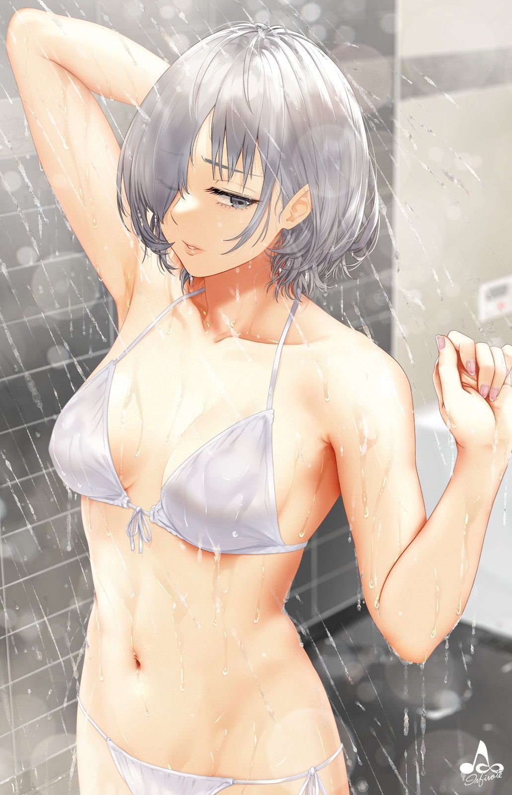 There is a different eroticism from the bathing scene ...? Shower scene image ♪ of a girl 14