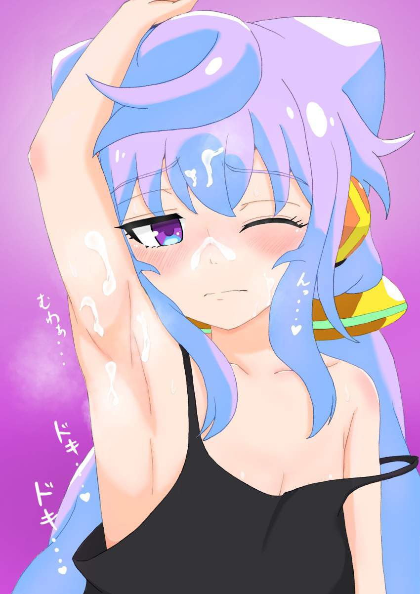 【Erogenous spray】Secondary erotic image that is semen bumping under the armpits 24