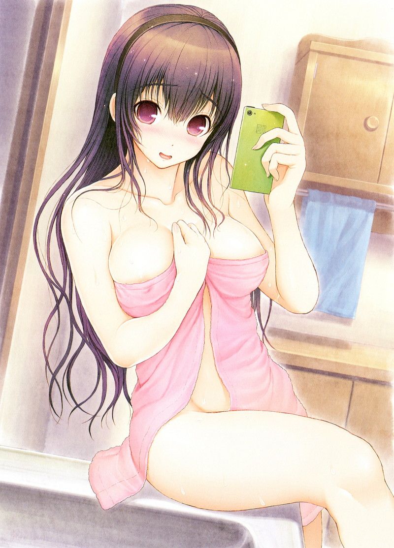 Girls exposing an unprotected figure of one bath towel [40 pieces] 1