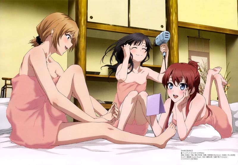 Girls exposing an unprotected figure of one bath towel [40 pieces] 10