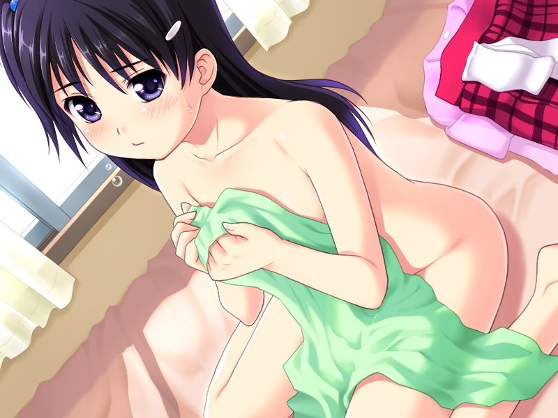 Girls exposing an unprotected figure of one bath towel [40 pieces] 11