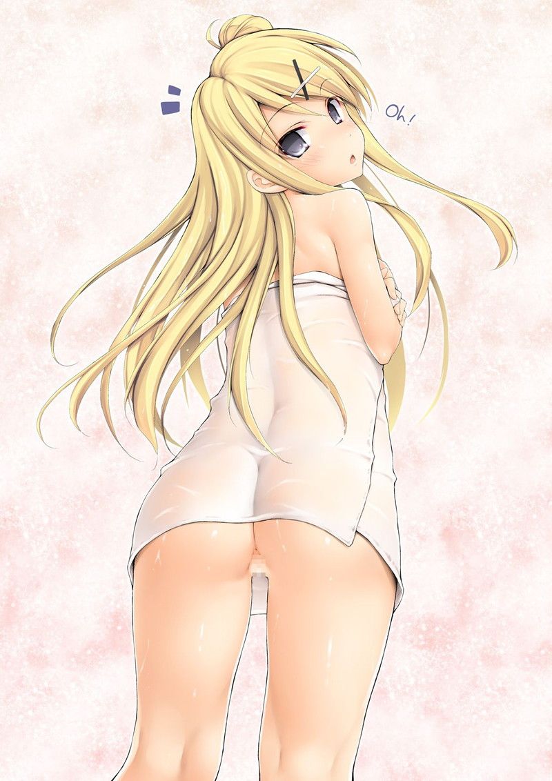 Girls exposing an unprotected figure of one bath towel [40 pieces] 15