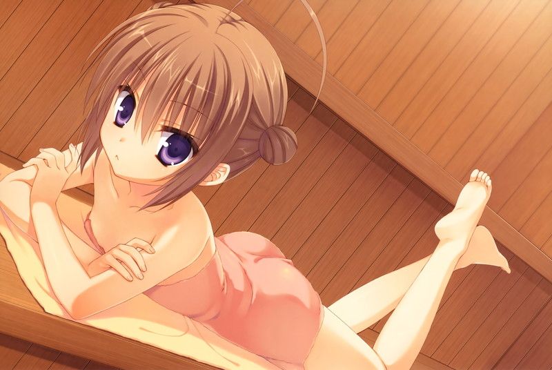 Girls exposing an unprotected figure of one bath towel [40 pieces] 3