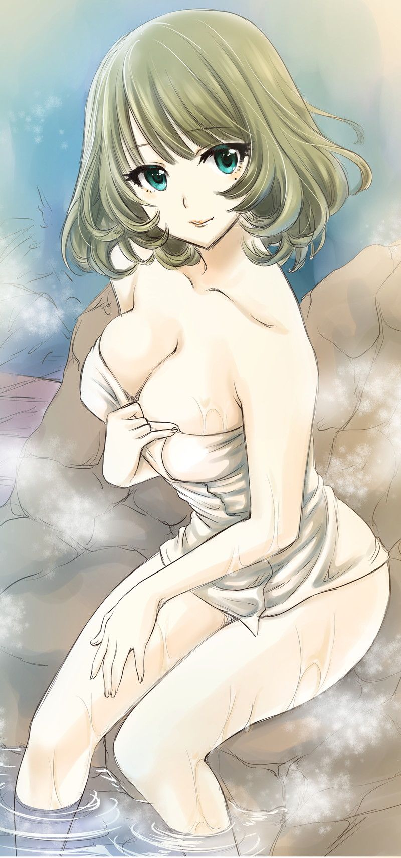 Girls exposing an unprotected figure of one bath towel [40 pieces] 32