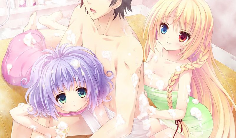 Girls exposing an unprotected figure of one bath towel [40 pieces] 35