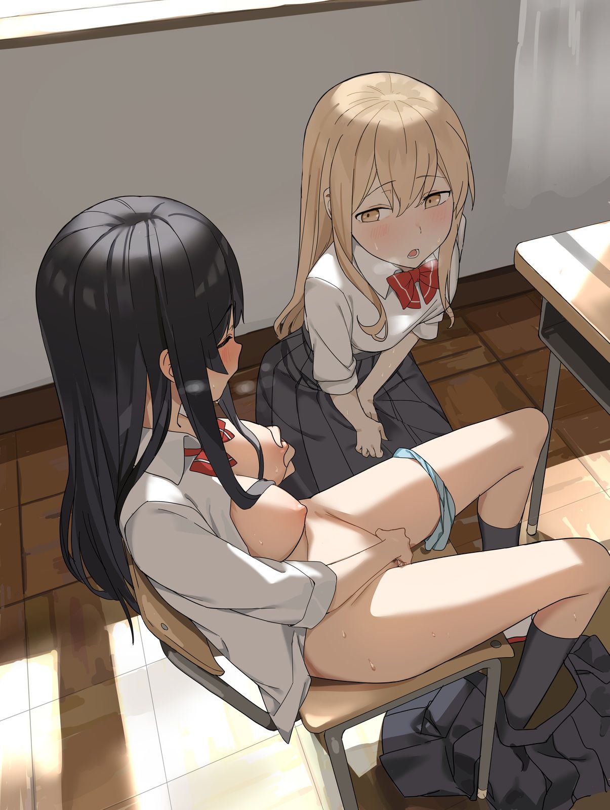 There is almost one perverted exhibitionist in the school class! Part 5 19